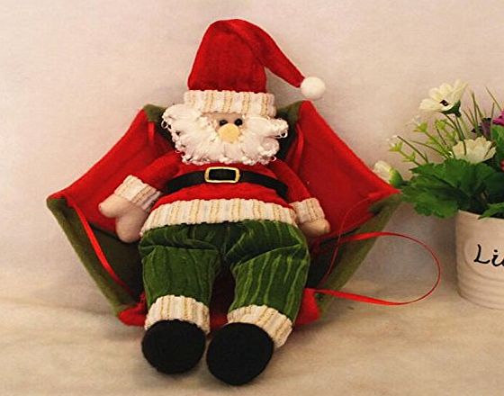 Vultera TM) 12pcs Artificial Christmas Decoration Supplies Santa Claus Ornaments Parachute snowmen hanging for new year
