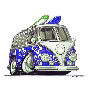 vw camper - Roxy Blue Kids T-shirt