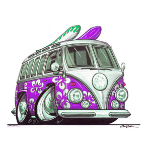 vw camper - Roxy Purple Kids T-shirt