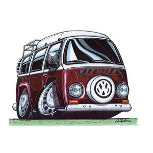 vw camper baywindow - Maroon Kids T-shirt