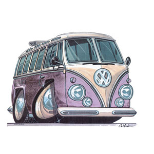vw camper split screen - Lilac Kids T-shirt