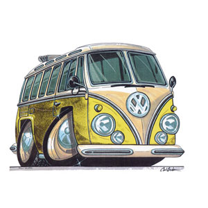 vw camper split screen - Yellow Kids T-shirt