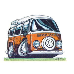 vw camper window - Orange Kids T-shirt