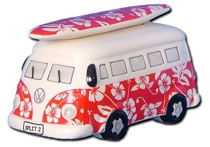 Campervan MoneyBox Hibiscus