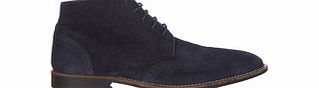 Rock navy suede Wingtip Derby brogues