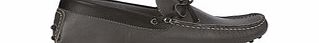 W11 Atelier Aston grey leather slip-on moccasins