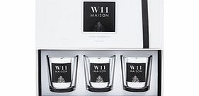 W11 Maison Set of 3 damask rose candles 565g
