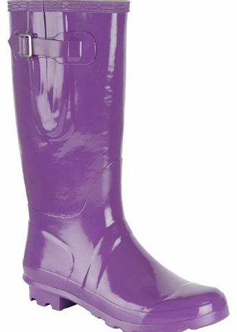 Ladies Girl Purple Gloss Wellington Boot UK6 Fashion Festival Waterproof Wellies