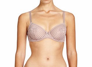 Wacoal Fawn striped underwire lace bra