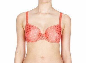 Spot On apricot embroidered contour bra