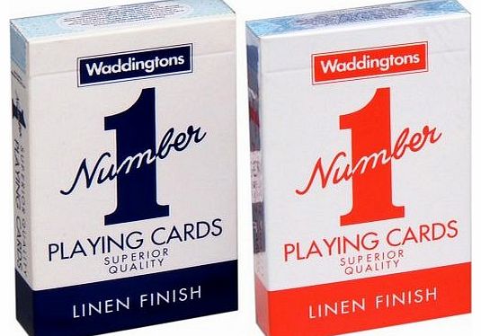 Waddingtons No. 1 Playing Cards Twin Pack (Red/ Blue)