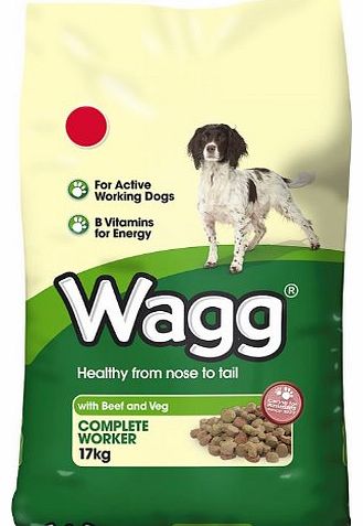 Wagg Complete Worker Beef and Vegetables Dry Mix 17 kg