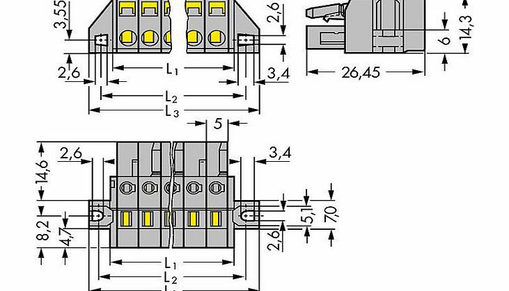 Wago 231-113/031-000 Female Panel Fixing Flanges