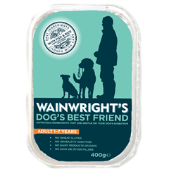 Wainwrights Wainwrightand#39;s Adult Tray Dog Food with Fish and#38; Rice 400gm