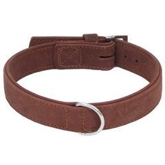 Wainwrightand#39;s Brown Super Premium Buffalo Leather Dog Collar 53-61cm (21-24in)
