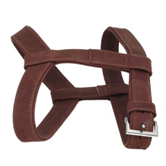 Wainwrightand#39;s Medium Brown Super Premium Buffalo Leather Dog Harness