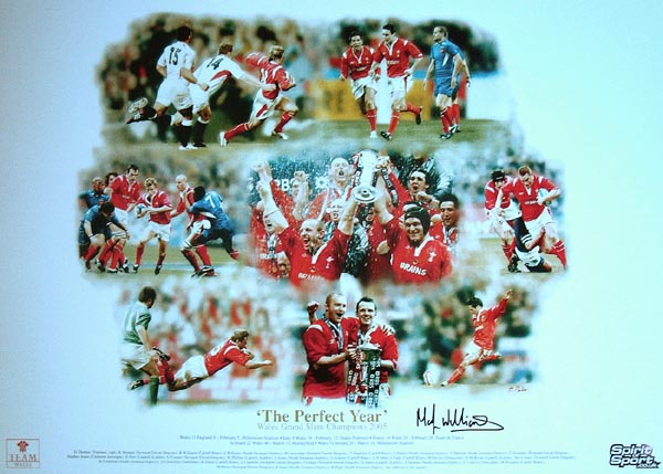 wales 2005 Grand Slam print signed by Martyn Williams - WAS andpound;39.99
