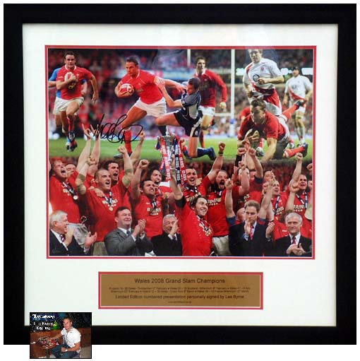 2008 Grand Slam - Framed presentation signed by Lee Bryne