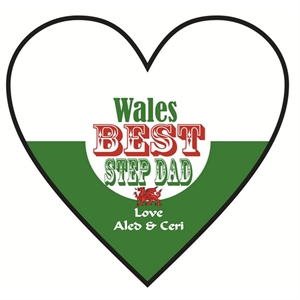 Wales Best Personalised Wood Heart Sign