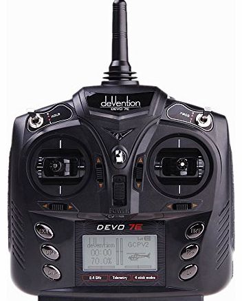Walkera Devention DEVO 7E 2.4GHz 7CH DSSS Radio Control Transmitter for RC Helicopter Airplane Model 2