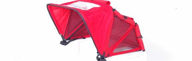 Walking Wagon Explorer and Long Edition Canopy for Double Babyseat (Red)