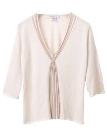 Wall Luxury Essentials Accordion Pleat Trim Cardigan