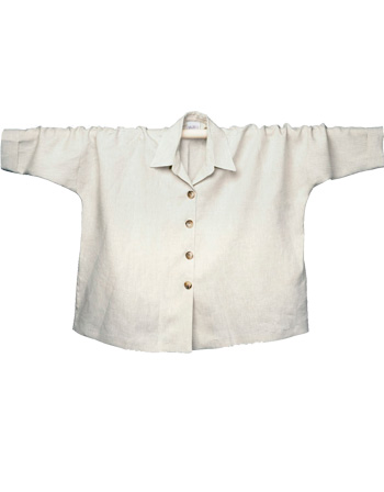 Wall Luxury Essentials Bone Linen Oversized Shirt/Jacket