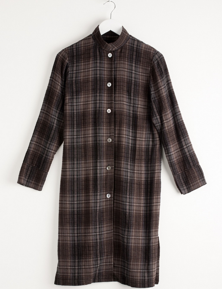 Wall Luxury Essentials Checked Long Shirt