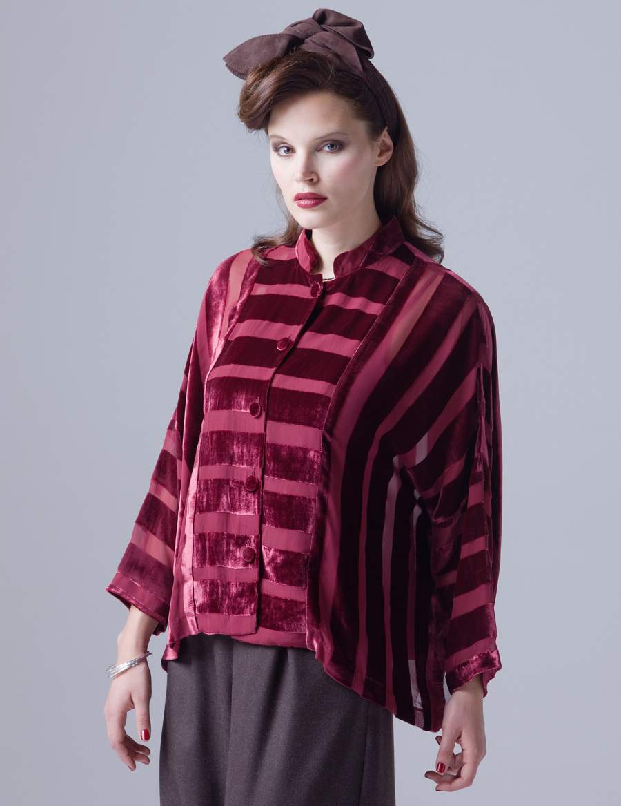 Wall Luxury Essentials Devore Velvet Oversized Shirt