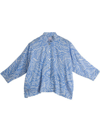 Wall Luxury Essentials Jacaranda Print Oversized Shirt