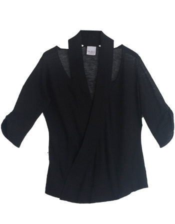 Linen Slash Neck Cardigan