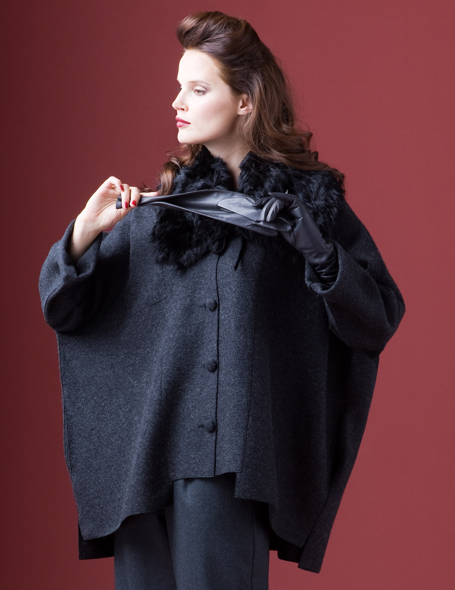 Wall Luxury Essentials Oversized Mandarin Felt Jacket