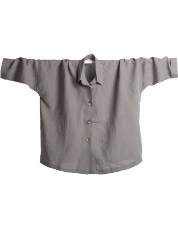 Wall Luxury Essentials Peat Irish Linen Oversized Shirt/Jacket