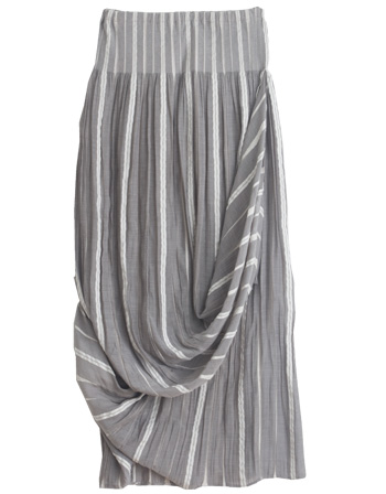 Wall Luxury Essentials Plisse Stripe Skirt