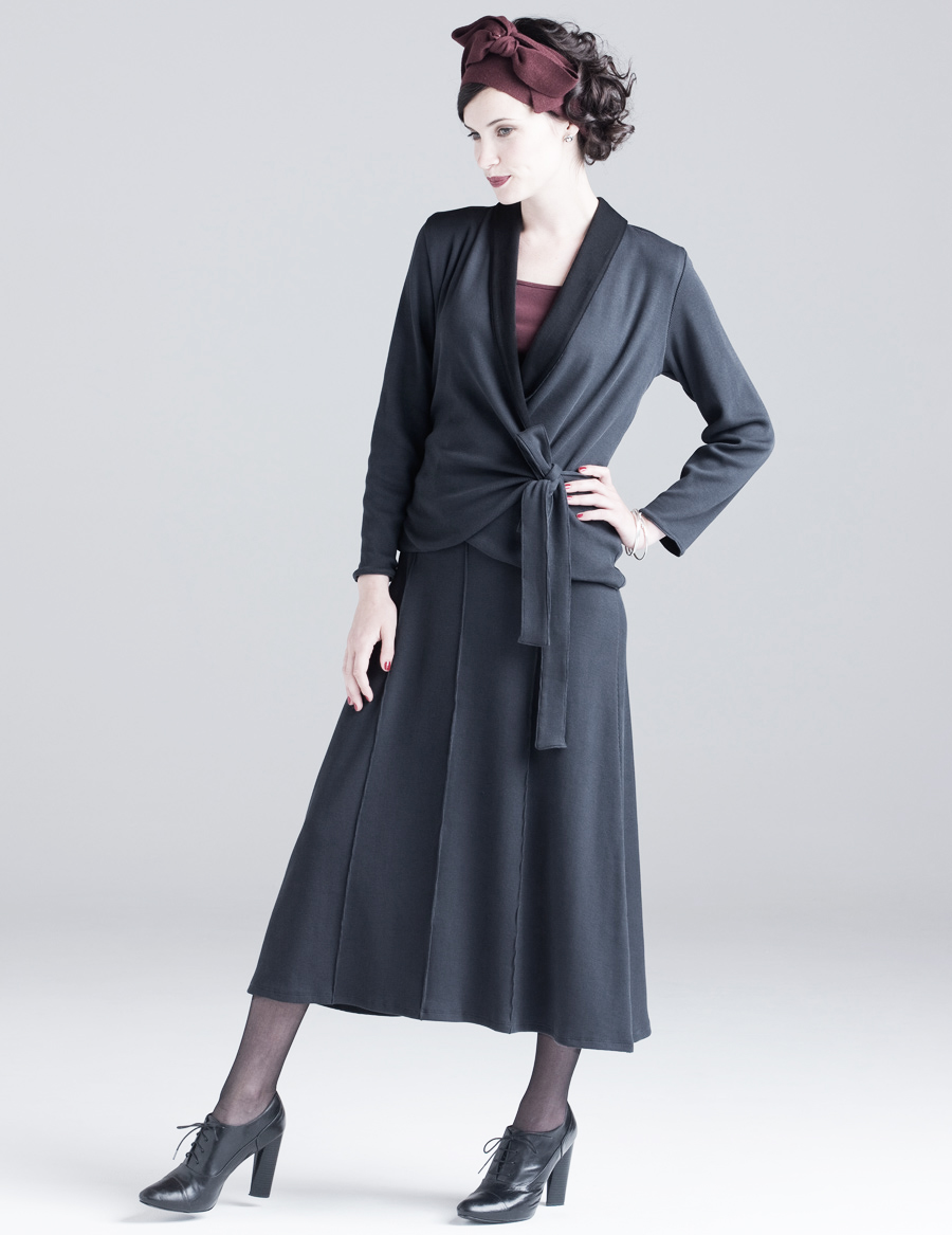 Ribbed Eight Gore Skirt