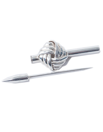 Wall Luxury Essentials Small Silver Knot Pin