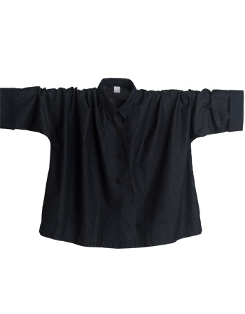 Wall Luxury Essentials Soft Denim Oblong Shirt