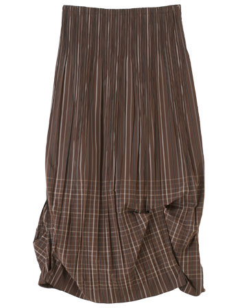 Stripe panel skirt