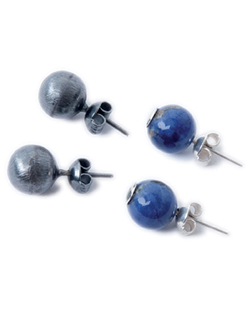 Wall Luxury Essentials Stud Ball Earrings (2 Pairs)