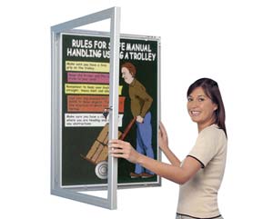 Wall mounted poster showboards