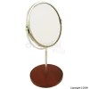 Wall Mounted Walnut Make-Up Mirror