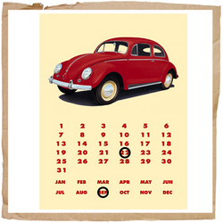 Wall Plaques VW Beetle Calendar N/A