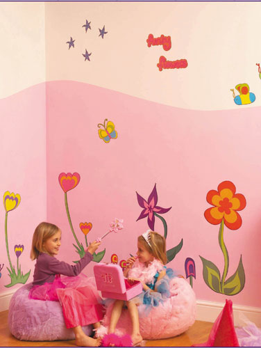 Funky Flowers Wall Stickers Room Makeover Kit - Giant Wall Stickers