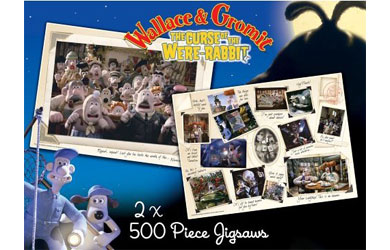 Wallace and Gromit 2 x 500 pc Jigsaw Puzzles