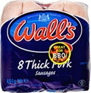 Walland#39;s 8 Thick Pork Sausages (454g) On Offer