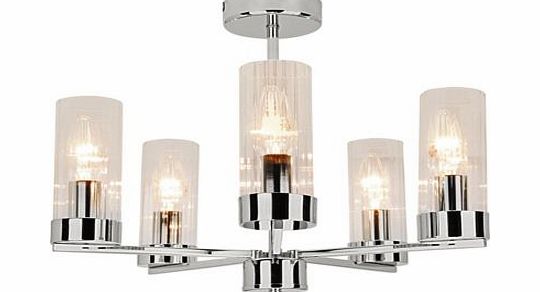 WALLIS Glass 5 Light Ceiling Fitting
