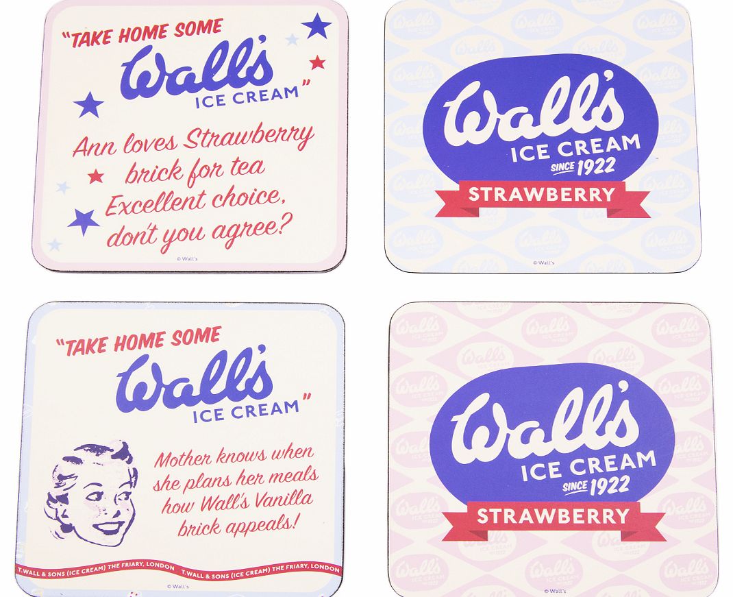 Walls Ice Cream Set Of 4 Coasters
