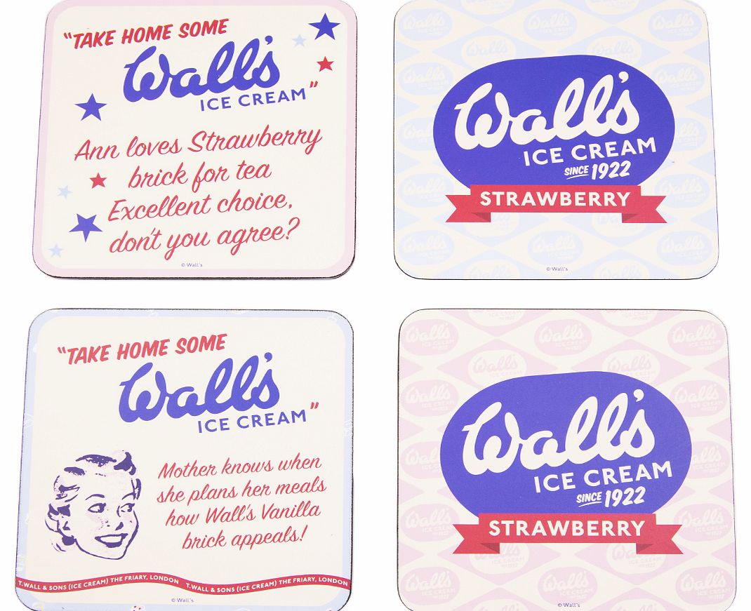 Ice Cream Set Of 4 Coasters