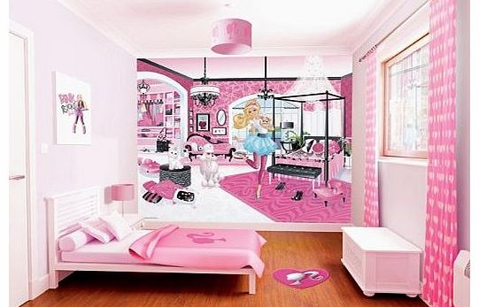 Walltastic Barbie Wallpaper Mural, 8 x 10 ft
