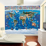 Walltastic World Map Mural